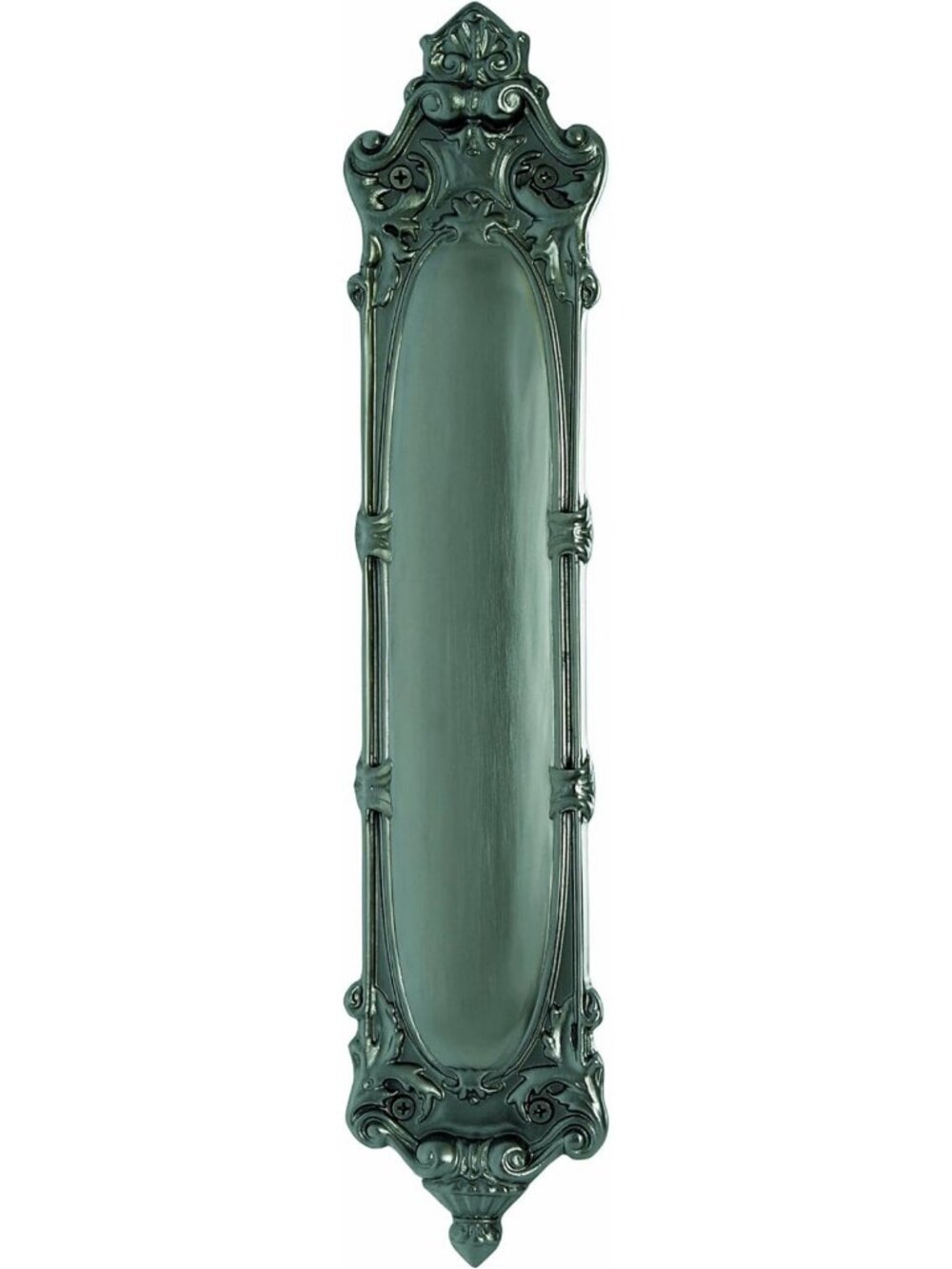 Vintage-Inspired Satin Nickel Push Plate for Doors | Classic Home Decor Accent